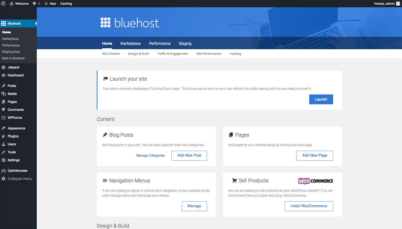 Launch your Bluehost Blog!